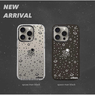 Ốp lưng iphone chống sốc viền trắng / full đen thevibes in hình space man