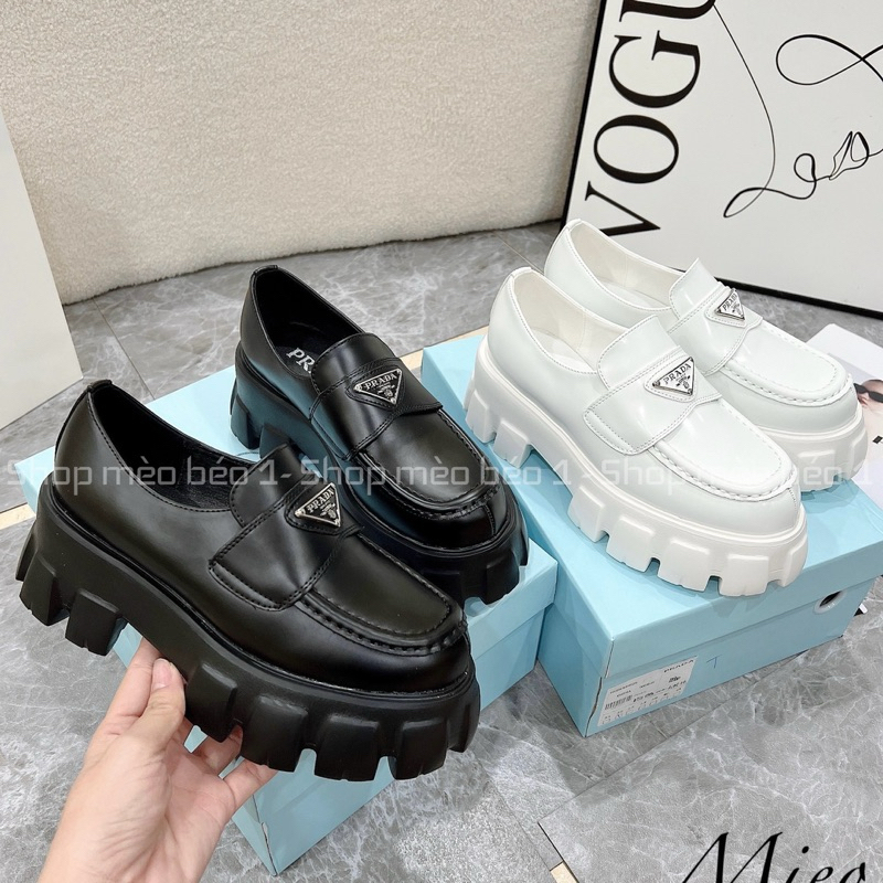 Giày moca prd tag đồng mũi trong đế răng cưa cao fullbox