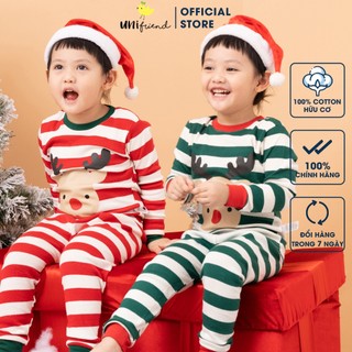 Đồ bộ quần áo dài tay dáng ôm cotton mùa thu đông cho bé gái Unifriend Hàn Quốc U2023-15. Size 3, 4, 5, 6, 7, 8, 10 tuổi