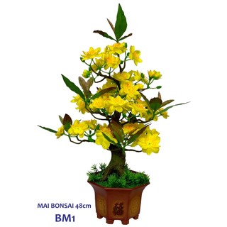 Chậu cây hoa mai giả trang trí tết bm1 sp009212