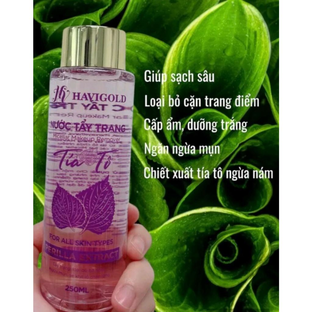 Nước tẩy trang tía tô HAVIGOLD 250ml