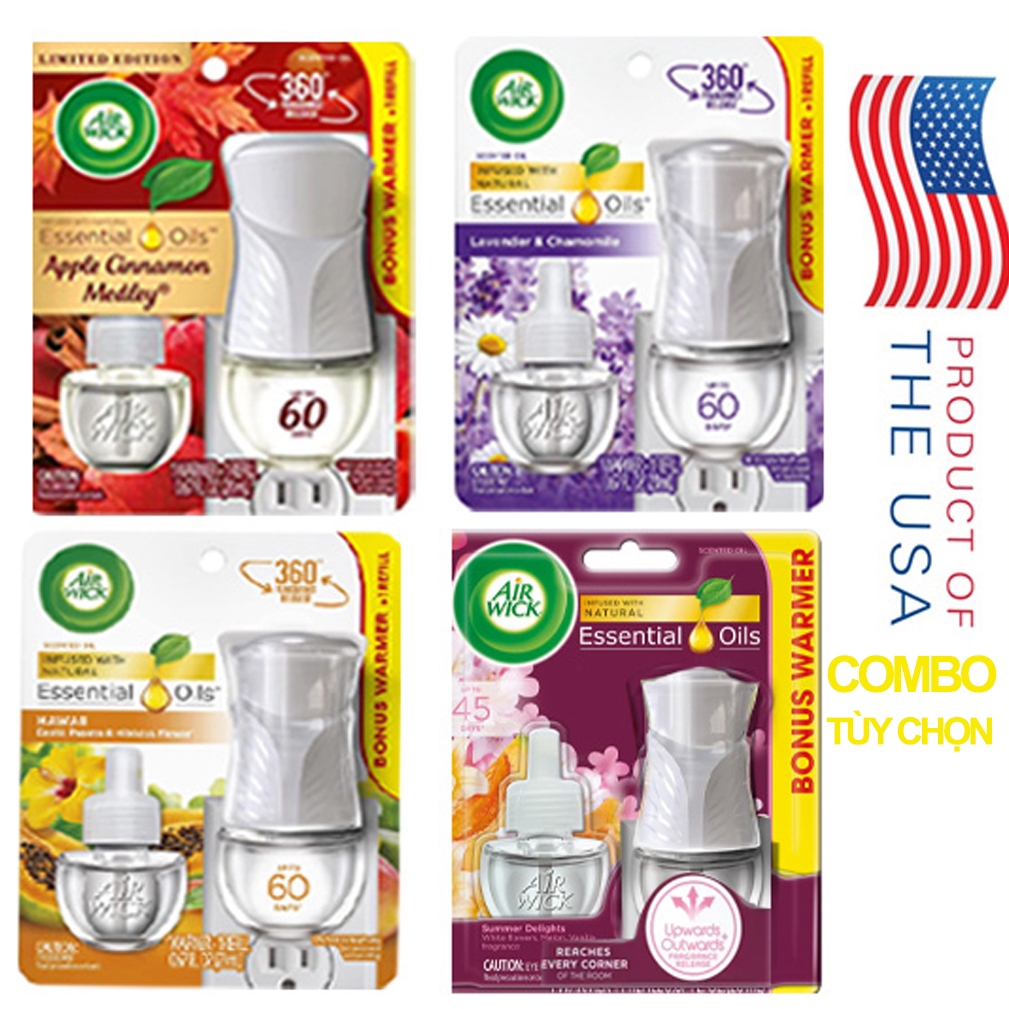 Bộ Tinh Dầu Thơm Cắm Điện Air wick của Mỹ