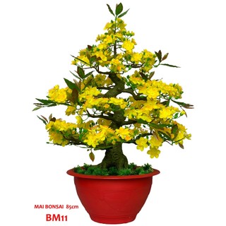 Chậu cây hoa mai giả trang trí tết bm11 sp009246