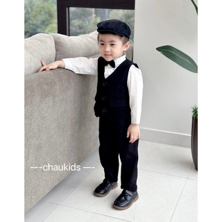 Set vest đen bé trai mã 7085