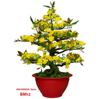 Chậu cây hoa mai giả trang trí tết bm12 sp009247