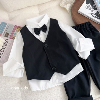 Set vest ĐEN bé trai mã 7085