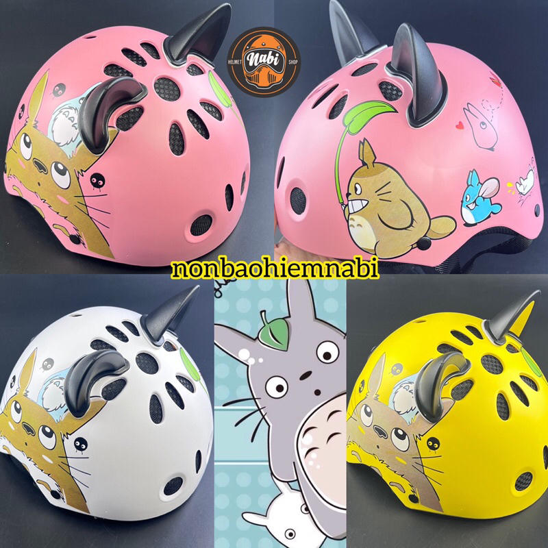 Mũ bảo hiểm dễ thương Totoro cho bé & người lớn. Phôm siêu nhẹ có thông hơi siêu thoáng mát