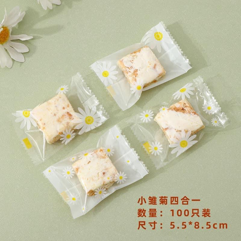 set 100 vỏ túi bánh 5,5 x8,5cm cúc hoạ mi