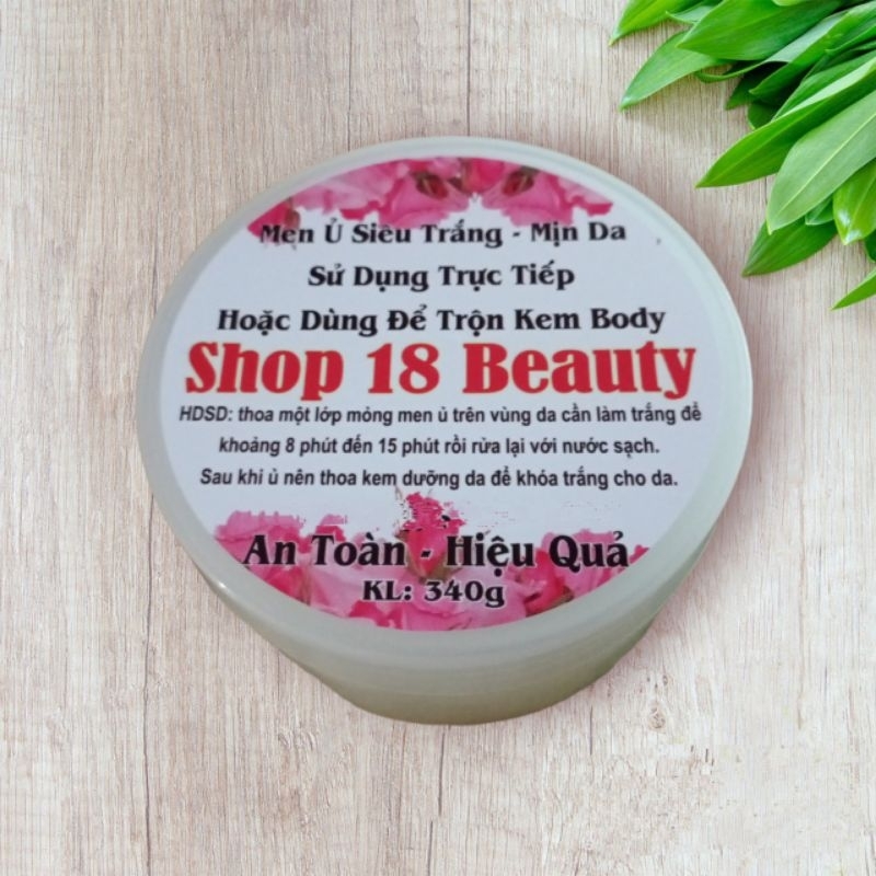 Men ủ siêu trắng - mịn da - khử thâm hủ 340g