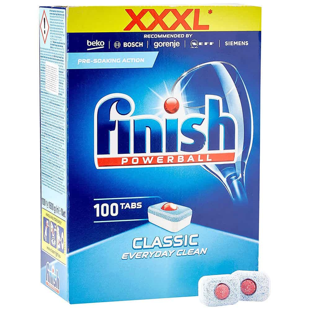 Viên rửa bát Finish tổng hợp 3 trong 1 Hộp 100 viên nhập khẩu Châu Âu mới nhất