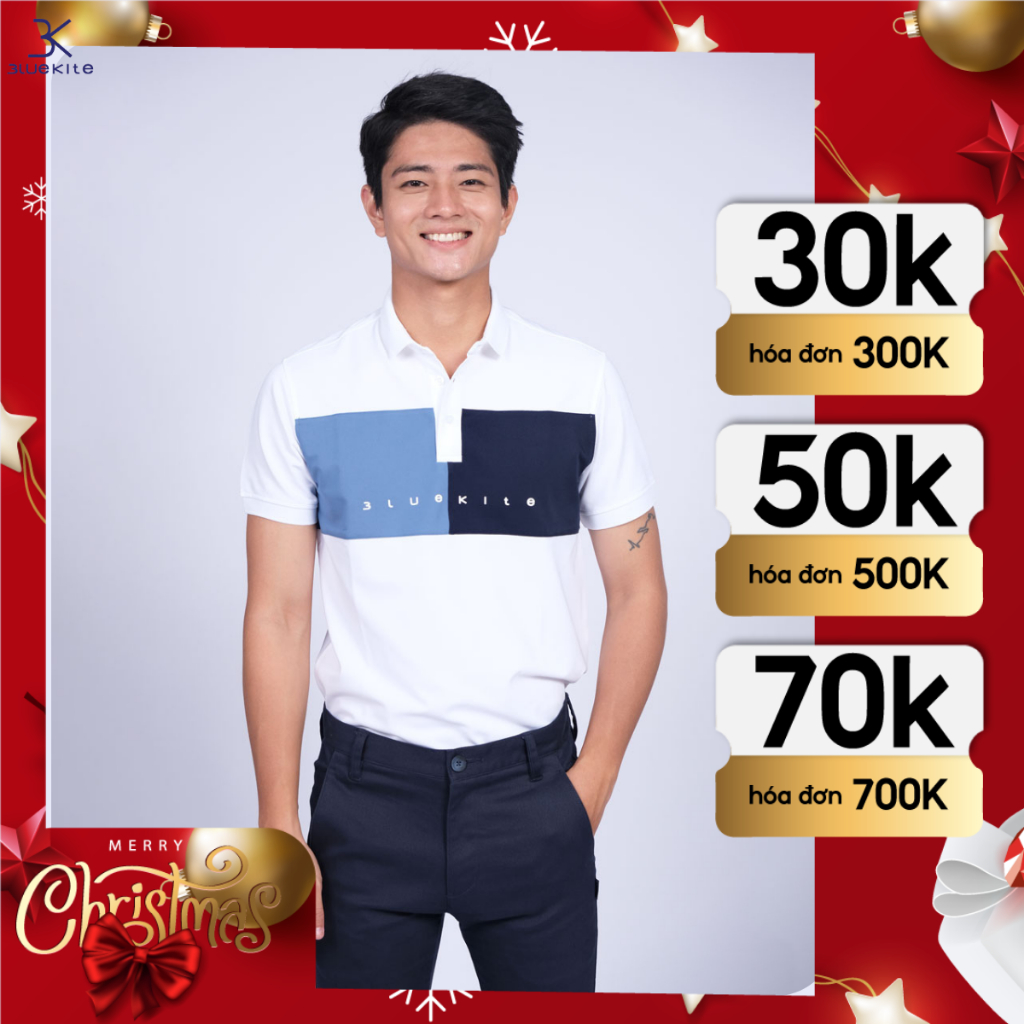 Áo Polo Nam Bluekite 091 - Sang Trọng, Vải Cá Sấu, Không Nhăn, Co Giãn, Form Chuẩn, Slim, Thể thao, Thoải mái