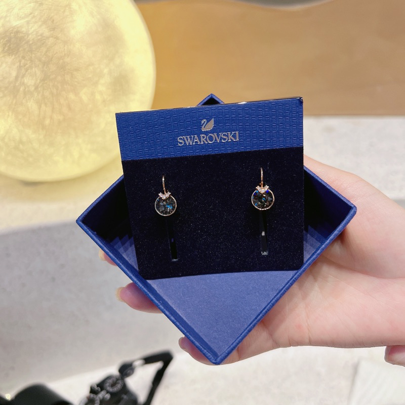 Khuyên tai Swarovski Bella màu Silver/ Rosegold / Grey