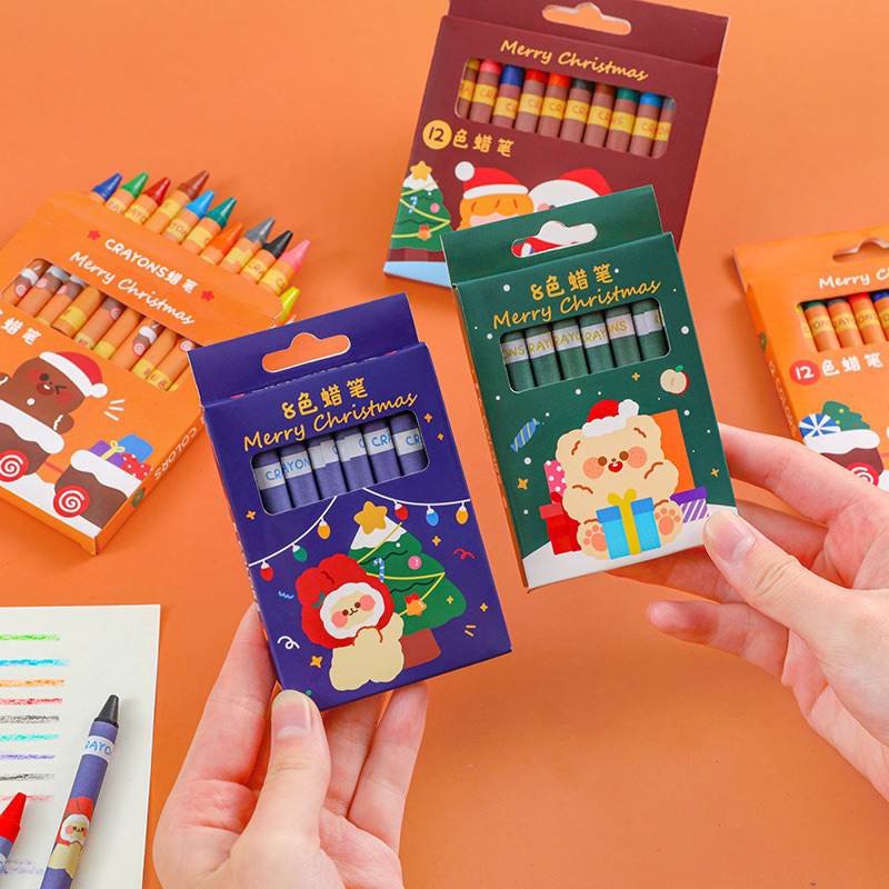 Bút sáp màu Noel 8 màu - 12 màu