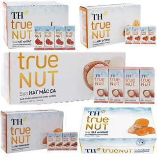 Lốc 4 hộp sữa hạt TH TRUE NUT mắc ca//gấc/hạnh nhân/óc chó 180ml Sữa th Hạt (DATXE XA)
