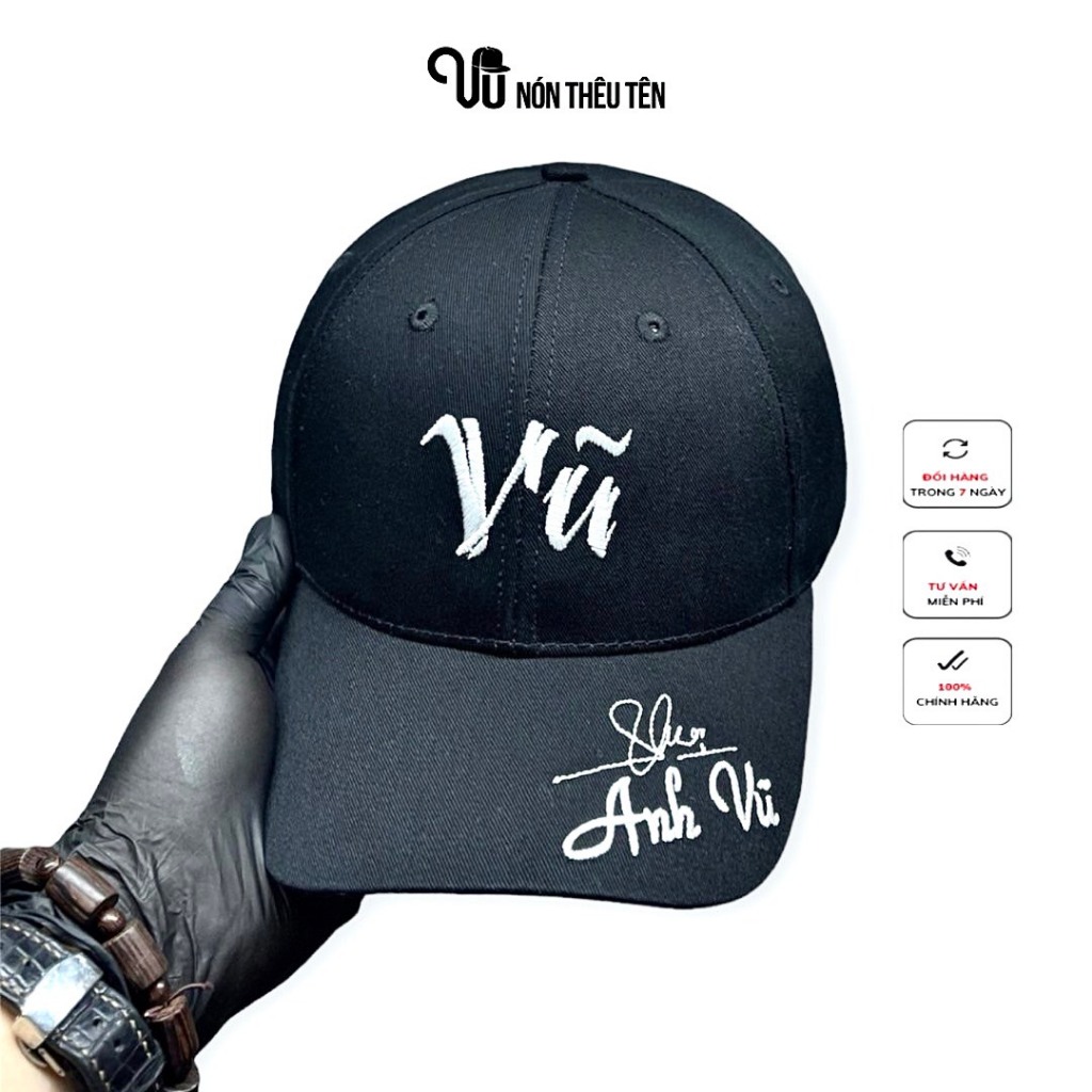 Mũ Thêu Tên Theo Yêu Cầu VUCAP - VẢI Kaki Cao Cấp HÀN QUỐC