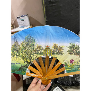 Quạt giấy cầm tay 10 điều răn của Phật