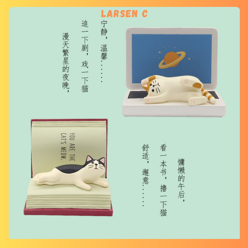 Giá đỡ gác điện thoại hình mèo sofa/TV/suối nước nóng phong cách Nhật dễ thương