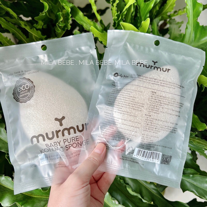 BÔNG TẮM KHÔ MURMUR HỮU CƠ CỰC MỀM CHO TRẺ TỪ SƠ SINH - MADE IN KOREA (JEJU)