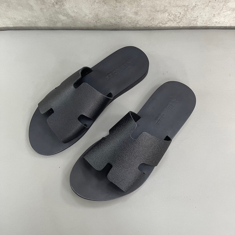 Dép Da Nam Cao Cấp Atshoes Dép chữ H Cao Cấp Da Bò Đế Caosu  Chống Nước HAT21