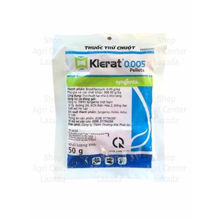 [Xả Hàng] Thuốc Chuyên Diệt Chuột Klerat Chính Hãng Sygenta Thụy Sĩ Gói 50g  ra sáng chết
