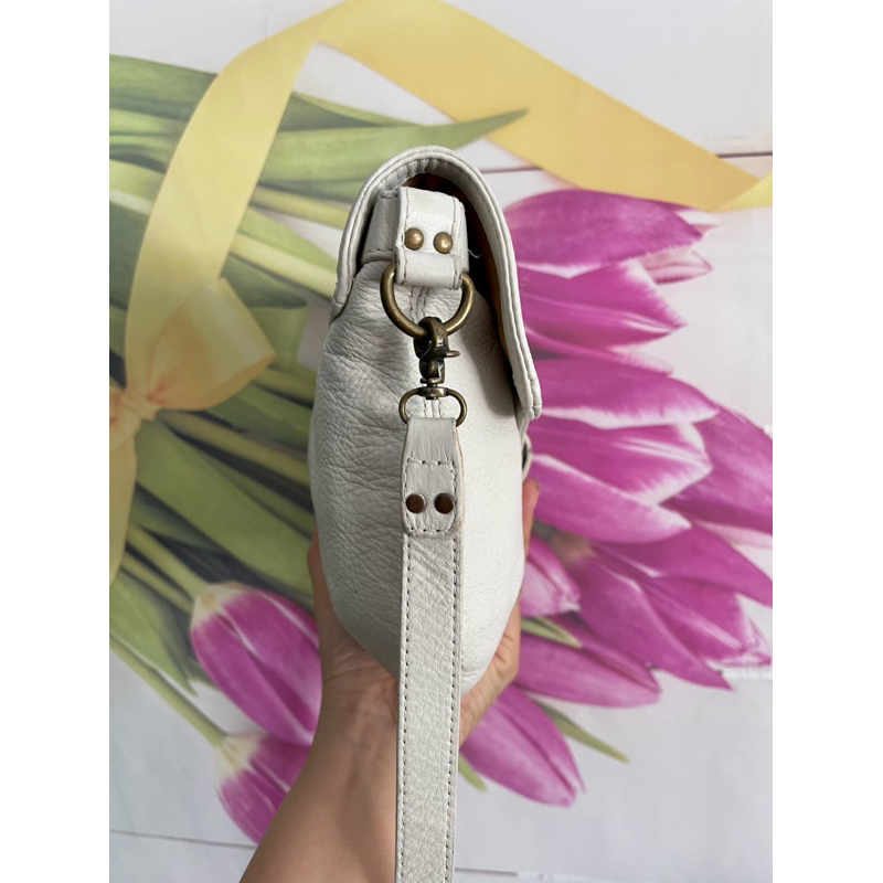 Túi si đeo chéo da thật hiệu 🍃Elliott Lucca🍃 của Mỹ, size 24