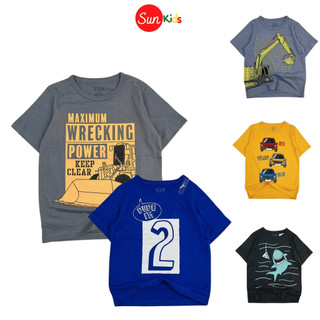 Áo thun bé trai xuất xịn, áo phông cho bé trai, chất cotton, size 6m-5 tuổi - SUNKIDS