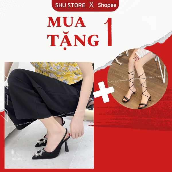 Shu Store | Xăng đan cao gót nữ Sandal thời trang công sở 10cm giày cao gót