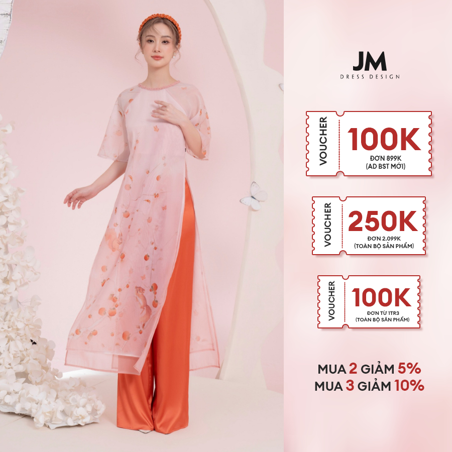 Quần áo dài lụa thiết kế JM Dress Design 3M08.2311S