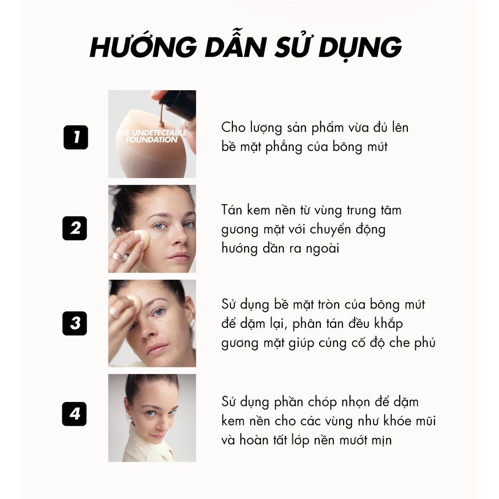 [Hàng tằng không bán] Bông mút trang điểm Make Up For Ever HD Skin Foundation Sponge - Nhập khẩu độc quyền từ Pháp