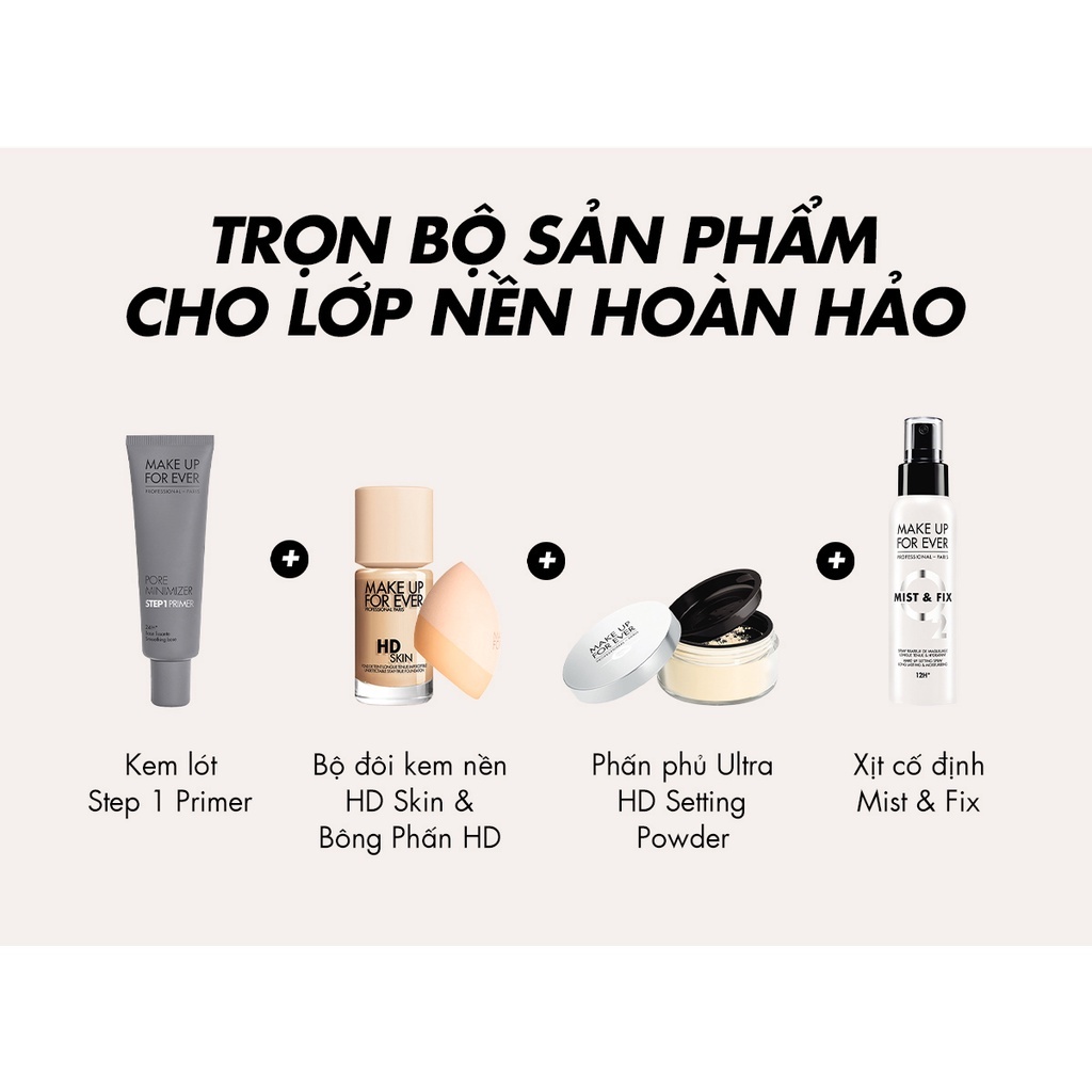 [Hàng tằng không bán] Bông mút trang điểm Make Up For Ever HD Skin Foundation Sponge - Nhập khẩu độc quyền từ Pháp