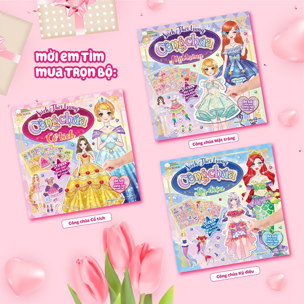 Sách Thời trang Công chúa Cổ tích  - Sách tương tác thay đổi trang phục công chúa