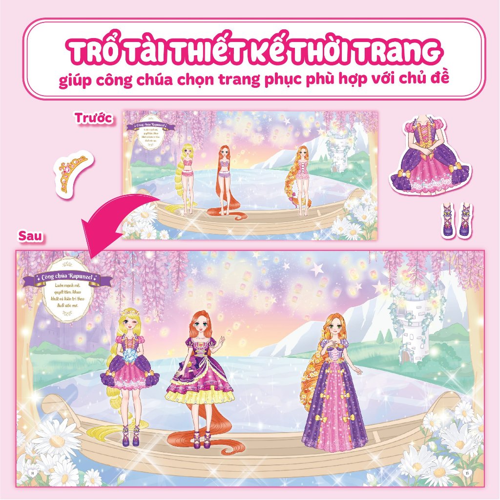 Sách Thời trang Công chúa Cổ tích  - Sách tương tác thay đổi trang phục công chúa