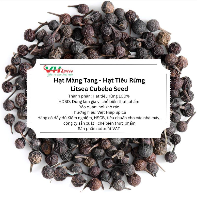 Hạt Màng Tang - Hạt Tiêu Rừng Túi 1Kg(Litsea Cubeba Seeds) Việt Hiệp