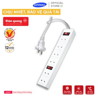 Ổ cắm chịu nhiệt điện quang đq 001a-01 2500w hai công tắc, bảo vệ quá tải - bảo hành 12 tháng
