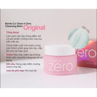 Sáp Tẩy Trang Clean It Zero Cleansing 100ml