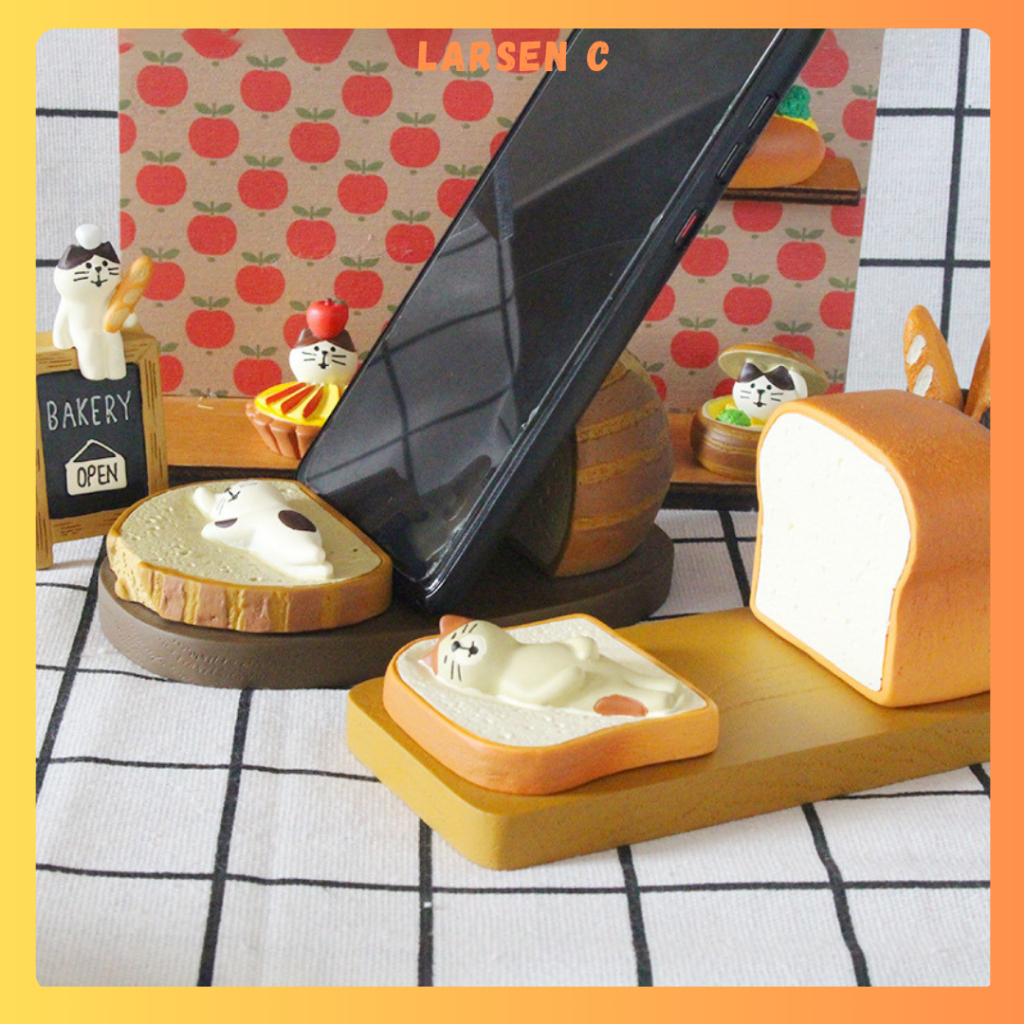 Giá đỡ gác điện thoại hình mèo sofa/TV/suối nước nóng phong cách Nhật dễ thương