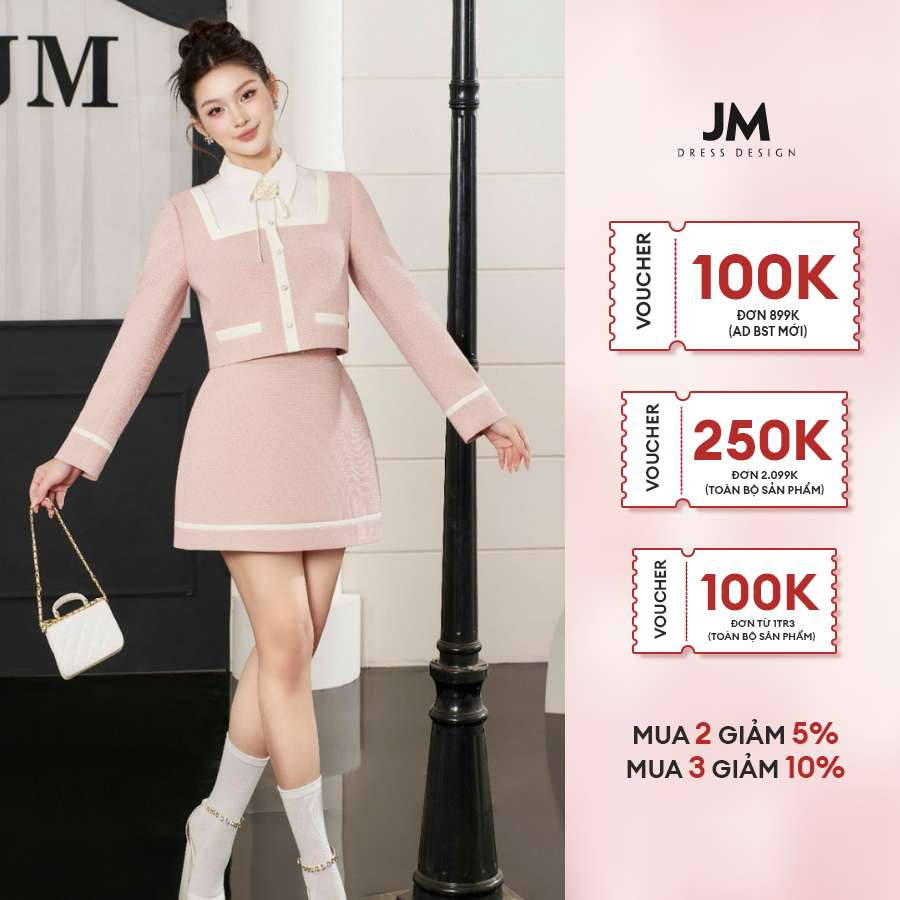 Chân váy thiết kế JM Dress Design ngắn 2 đai eo 4S26.2310TW