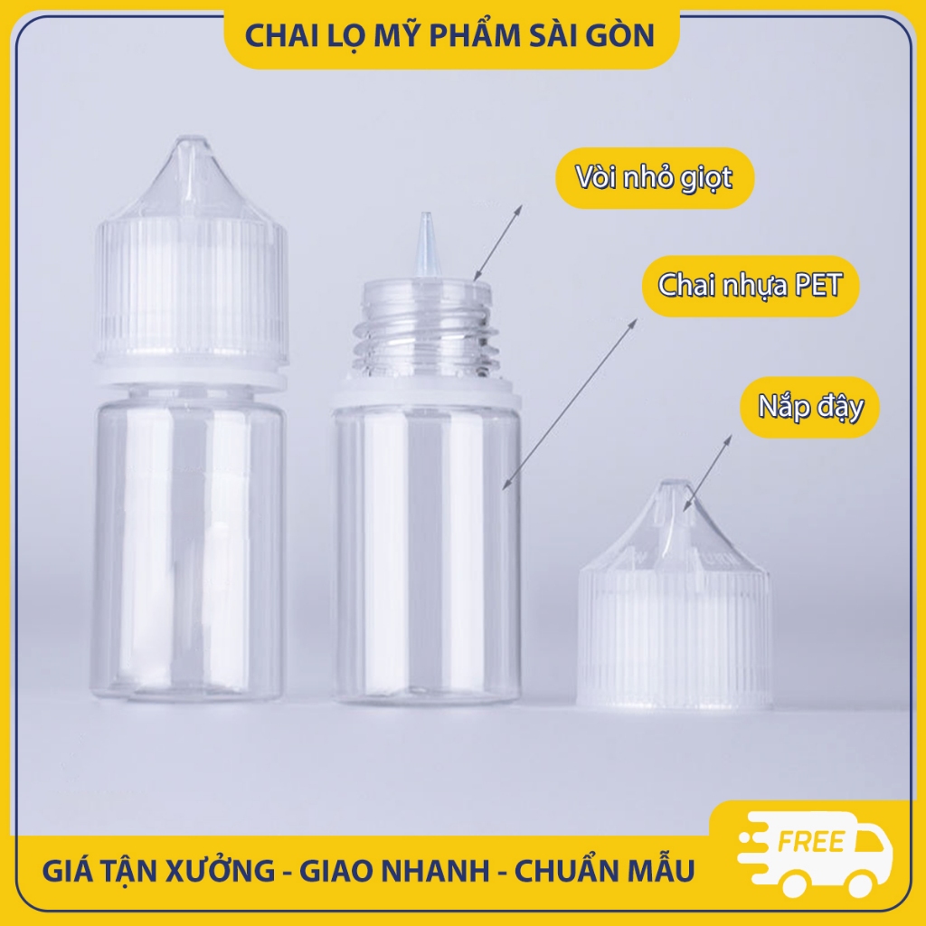 Chai nhựa chiết mỹ phẩm, tinh dầu, 10ml/ 15ml/ 30ml/ 50ml/100ml, chai nhỏ giọt tiện lợi - BuyOne - BOPE18