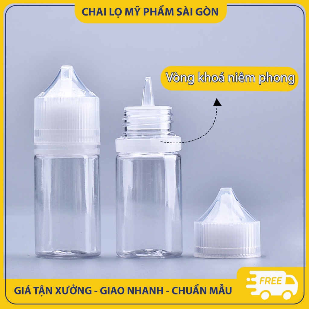 Chai nhựa chiết mỹ phẩm, tinh dầu, 10ml/ 15ml/ 30ml/ 50ml/100ml, chai nhỏ giọt tiện lợi - BuyOne - BOPE18