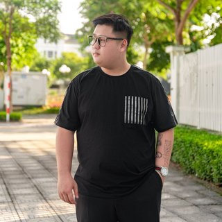Áo Thun  Họa Tiết In Chữ Big size Nam AKYOO 80-140kg , Co Giãn 4 Chiều-AT KE TUI
