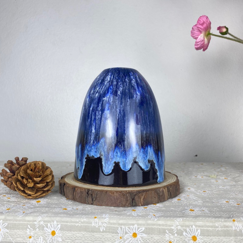 Bình hoa, lọ hoa gốm Bát Tràng dáng chuông mini cắm hoa, decor cực đẹp - Trang Gốm TG108