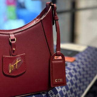 Tag da in tên Móc da treo túi  WT Leather Da Bò Thật . Nhiều Màu Sắc