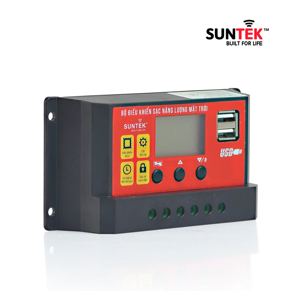 Bộ Điều Khiển Sạc Năng Lượng Mặt Trời 30A SUNTEK Solar Charge Controller - Tối ưu Nguồn điện sạc từ Tấm Pin NLMT