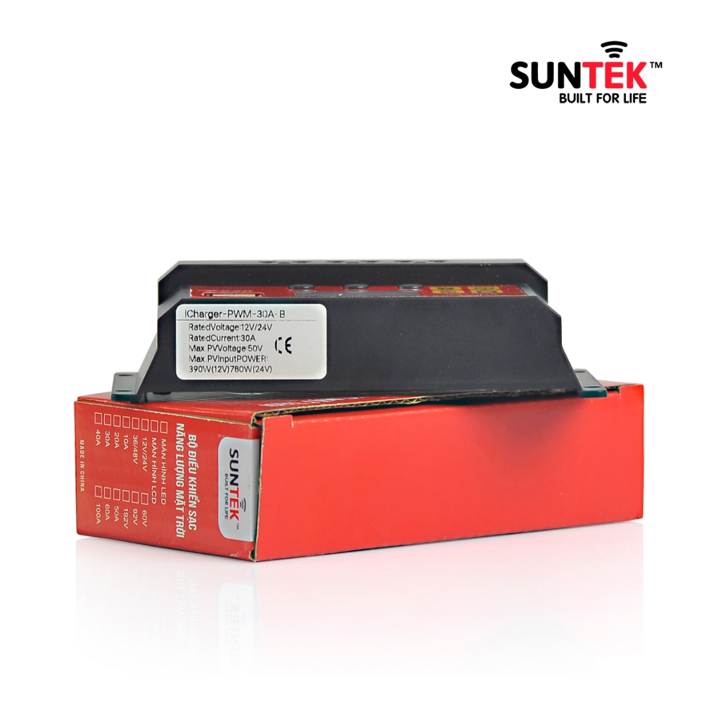 Bộ Điều Khiển Sạc Năng Lượng Mặt Trời 30A SUNTEK Solar Charge Controller - Tối ưu Nguồn điện sạc từ Tấm Pin NLMT