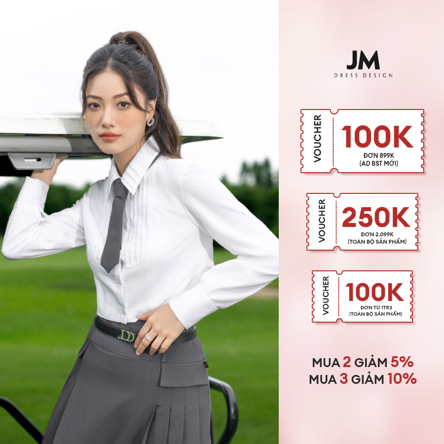 Áo sơ mi thiết kế JM Dress Design croptop 2S21.2307LN
