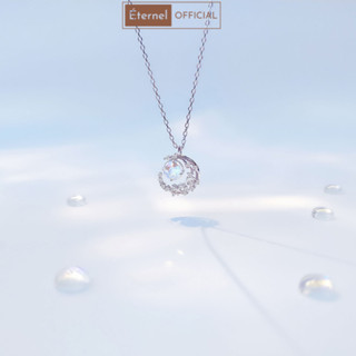 Dây chuyền bạc nữ CDE Moonstone đá mặt trăng lấp lánh Necklac - Dây Bạc Cao Cấp