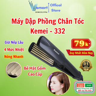 Máy Dập Xù Tóc Kemei 332, Máy Làm Phồng Chân Tóc KM-332 Chuyên Nghiệp có 4 Mức Nhiệt, An Toàn Bảo Vệ Tránh Hư Tổn Tóc