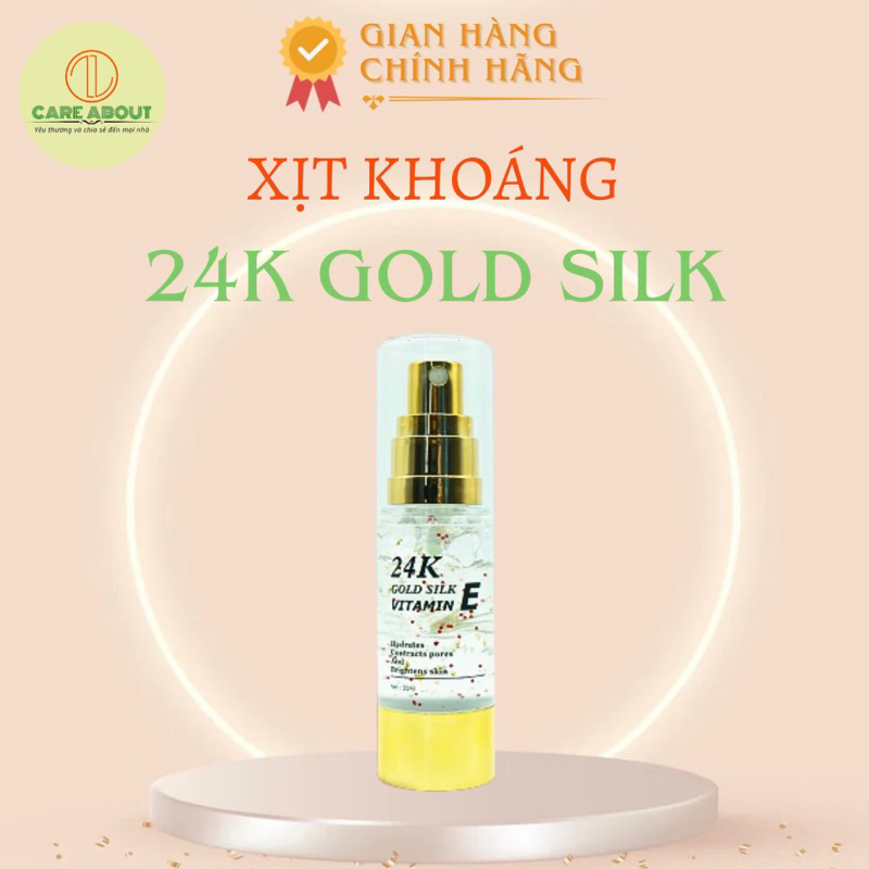 Xịt khoáng 24K GOLD SILK làm giảm nếp nhăn, mờ thâm, tăng độ đàn hồi da, cân bằng độ ẩm, 30ml
