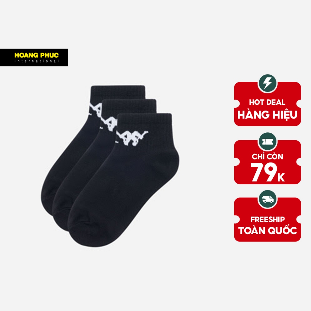 Set 3 vớ cổ thấp thời trang chính hãng KAPPA 381Q1RW