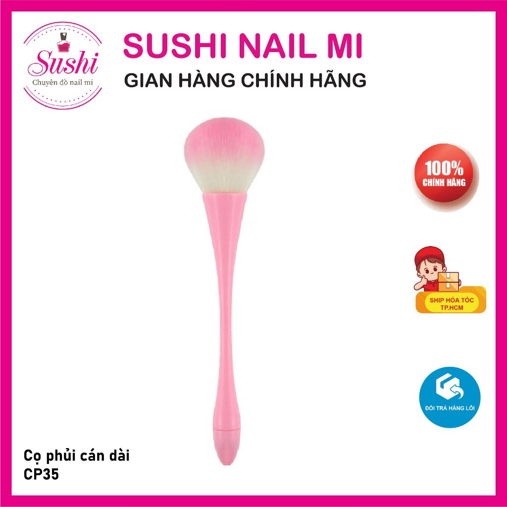 Cọ Phủi Bụi cán dài nail đẹp - Cán cọ sang chảnh